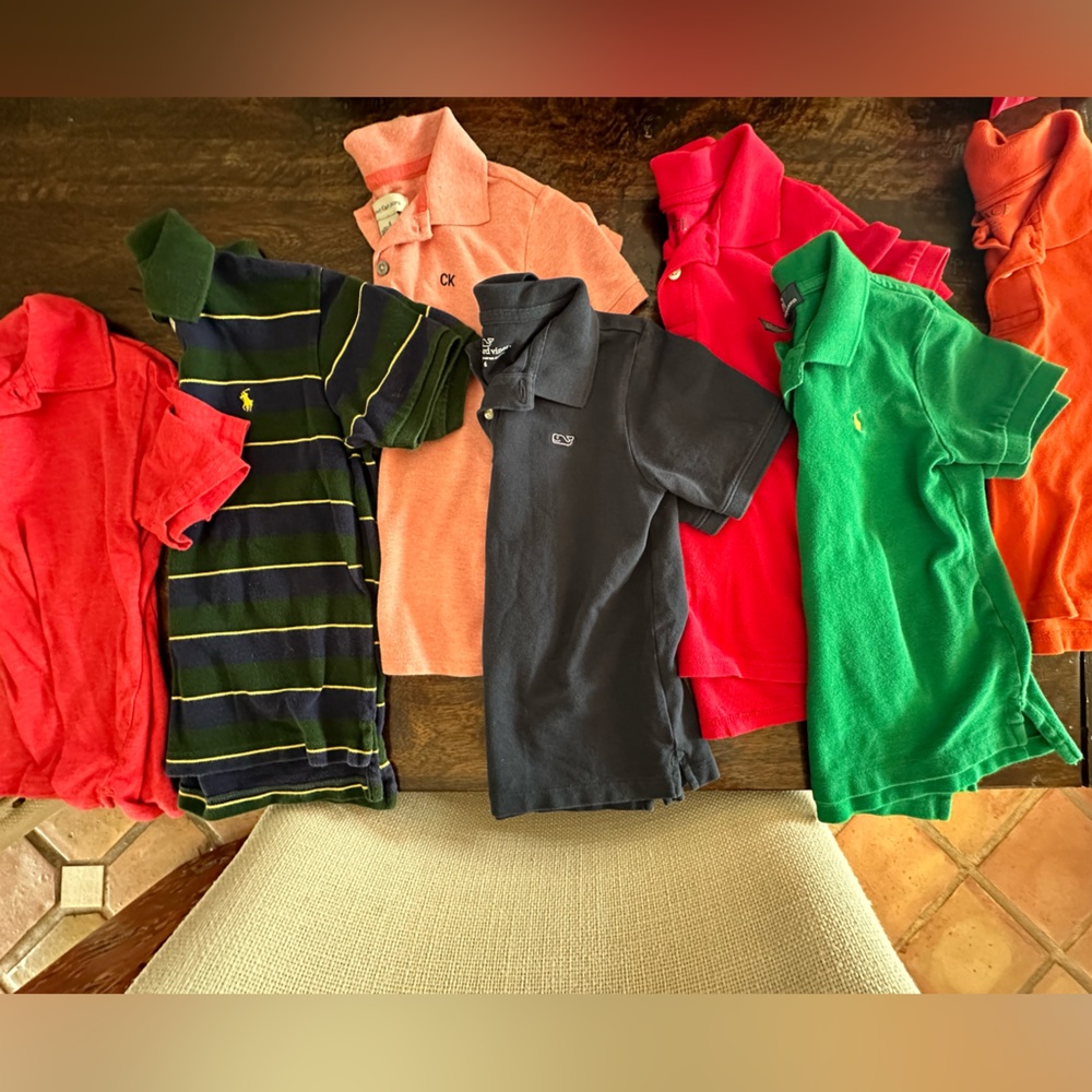7 Polo style shirts sizes 5-6
